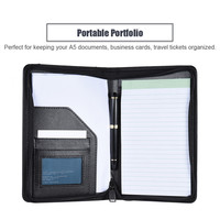 Carpeta de Presentación A5 de Alta Calidad, Popular, de Cuero PU, Duradera, con Cierre, Logotipo Personalizado, Impresión UV/Digital, para Oficina, Marca OEM/ODM