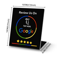Affichage de Table en acrylique NFC QR Code Scanning Social Media Google Review Menu RFID NFC Stand Blank Tabletop Menu Display Stand