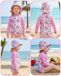 <span class=keywords><strong>Maillot</strong></span> de <span class=keywords><strong>bain</strong></span> une pièce pour bébé fille, <span class=keywords><strong>maillot</strong></span> de <span class=keywords><strong>bain</strong></span> à fermeture éclair pour tout-petits, manches longues, protection solaire UPF 50+, pour 3M-4T - Product Image 5
