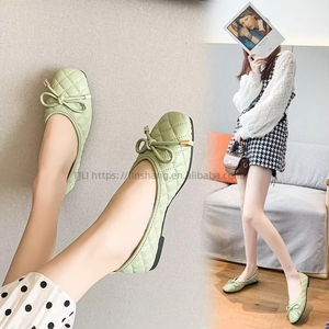 New Korean Style Bow Decor Slip-on Flats for Women Square Toe <b>Soft</b> Sole Driving <b>Shoes</b> Comfortable - Product Image 6