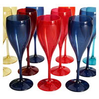Verres à champagne en plastique personnalisés de haute qualité avec logo imprimé, idéaux pour les cadeaux d'entreprise