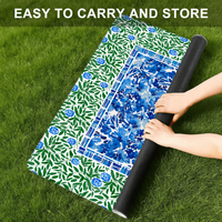 Matras Mahjong Neoprena Mewah Ukuran 31.5x31.5 inci untuk Perjudian Kasino & Permainan Poker Desain Portabel Tersedia