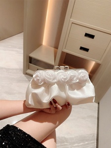 RB537 New Style Woman Floral <strong>Wedding</strong> Bride Cosmetic Lip <strong>Bag</strong> Elegant <strong>Clutch</strong> <strong>Bag</strong> Party Evening Handbags Purse <strong>for</strong> <strong>Guest</strong> - Product Image 3