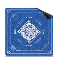 Tapis de table de mahjong enroulable, imperméable, facile à nettoyer, antidérapant, insonorisant ; adapté au mahjong américain, poker, 840x840mm