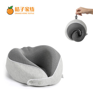 หมอนรองคอรูปตัวยูแบบกำหนดเอง หมอนเมมโมรี่โฟมสำหรับเดินทาง พกพาสะดวก รองรับการเดินทางบนเครื่องบิน สำหรับผู้ใหญ่ สีเทา ดีไซน์เรียบง่าย - Product Image 2