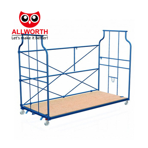 Galvanizli yuvalama 2 taraflı ambar depolama lojistik market arabası - Product Image 6