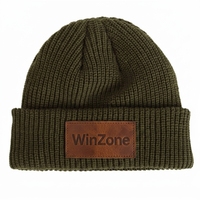 Bonnet en laine de haute qualité, chaud et confortable pour homme et femme, avec logo brodé personnalisé, bordure en tissu éponge, bonnet d'hiver épais et tricoté.