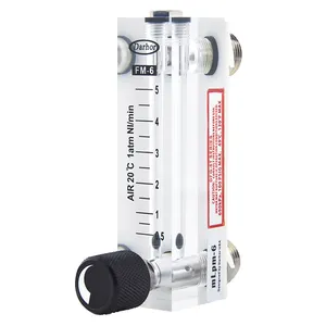 DFG-6T 1 LPM gas air flow meter liters per minute acrylic flowmeter water thread connection