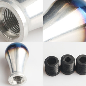 Aluminum Alloy Manual <b>Shift</b> <b>Knob</b> 80mm Universal Racing Gear <b>Shift</b> Lever with 10mm 8mm 12mm Adapters - Product Image 5