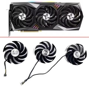 ใหม่90mm การ์ดจอ GPU, อะไหล่สำหรับ <span class=keywords><strong>MSI</strong></span> <span class=keywords><strong>GeForce</strong></span> <span class=keywords><strong>RTX</strong></span> 3060 3070 3080 3090 <span class=keywords><strong>3060Ti</strong></span> 3070TI เกม X กราฟิกการ์ดสามชิ้น - Product Image 1