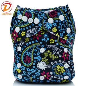 Top selling nice pattern baby waterproof pocket cloth diaper reusable eco friendly nappy pants insert bamboo
