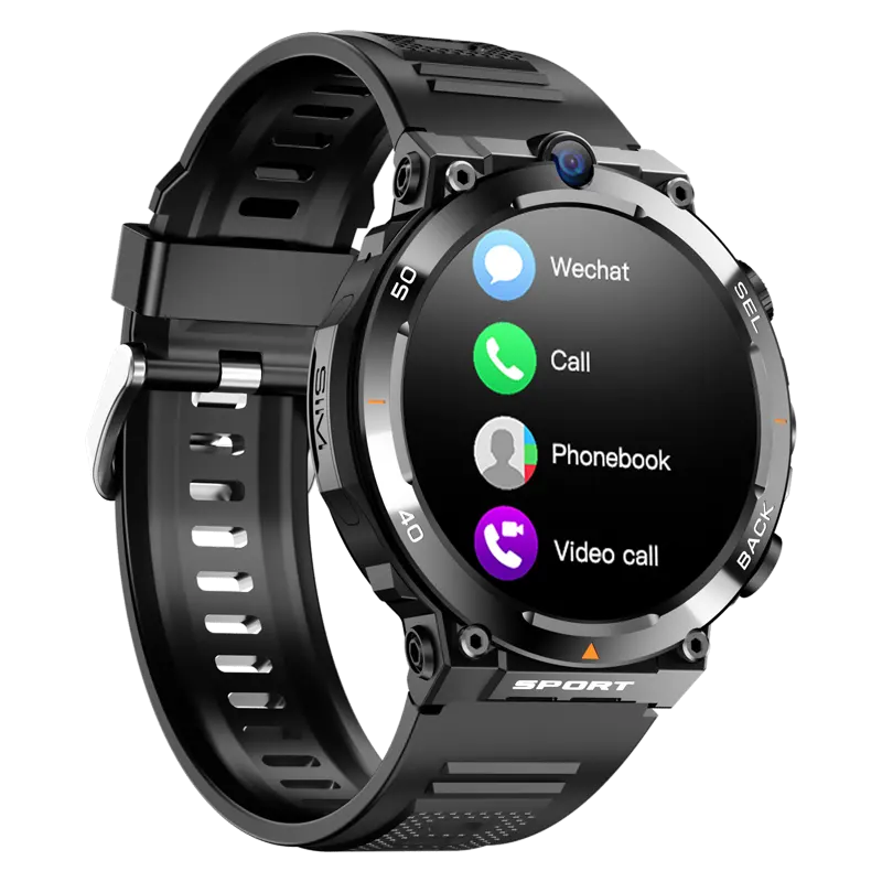 Smartwatch 4g écran Amoled 1080mA support APP téléchargements caméra rotative S9 montre ultra intelligente avec wifi et carte sim