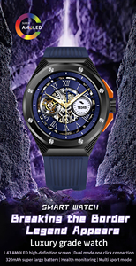 Wonlex นาฬิกากีฬา <span class=keywords><strong>DW08</strong></span>สำหรับผู้ชาย, ใหม่นาฬิกาวัดอัตราการเต้นของหัวใจและความดันโลหิต1.46หน้าจอ TFT นาฬิกาอัจฉริยะโทรผ่าน BT - Product Image 6