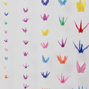 นกกระเรียนกระดาษโอะริงะมิพวงมาลัยสีรุ้งแบบพับได้สายรุ้งสำหรับวันวาเลนไทน์วันคริสต์มาสจบการศึกษา - Product Image 4