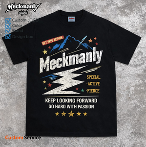 เสื้อยืดผ้าฝ้ายโอเวอร์ไซส์สำหรับผู้ชายเมคแมนลี่แขนสั้นคอกลมสไตล์สตรีทพิมพ์ลายดีไซน์ถ้วยรางวัล - Product Image 5