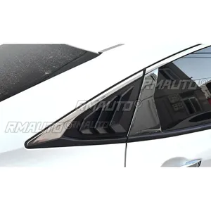For Honda Civic 10th Gen 2016-2020 Body Kit Car Side Rear <b>Window</b> Louver Shutter <b>Cover</b> Matte Black Sport Style Car Accessories - Product Image 4