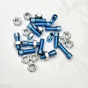 Tornillo hueco de metal para ajuste de cable de freno de bicicleta, con rosca de colores auténticos, para accesorios de bicicleta - Product Image 1