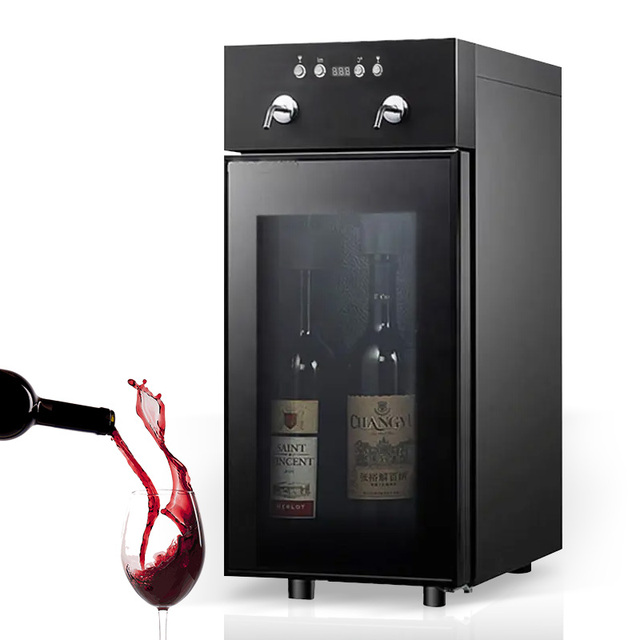 VANACE Wine Dispenser Recessed LED Touch Screen Multiple Smart Red 2 Bottle Wine Dispenser