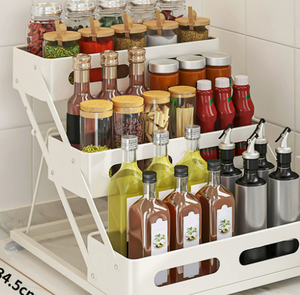 Kitchen Double Tier Non-Folding Stainless Steel Waterproof Towel Rack Installation-Free <b>Standing</b> Countertop Storage <b>PC</b> - Product Image 1