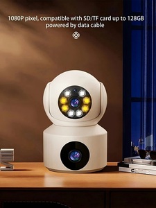 360 độ <span class=keywords><strong>HD</strong></span> 1080P Ống kính kép <span class=keywords><strong>Camera</strong></span> an ninh không dây 2 chiều âm thanh video PTZ Màn hình Kép màn hình CMOS SD thẻ bảo hành 1 năm - Product Image 2