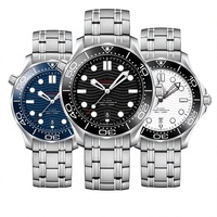 Vente directe d'usine Haima 300 Montre homme entièrement automatique mécanique avec bracelet en acier inoxydable, aiguilles lumineuses, 42 mm, étanche 300 m