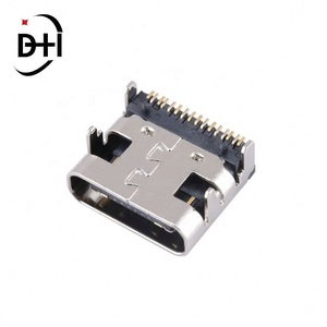 Connecteur de charge USB 3.1 Type C 16 broches femelle SMT pour carte de circuit imprimé (PCB) à souder - Product Image 3