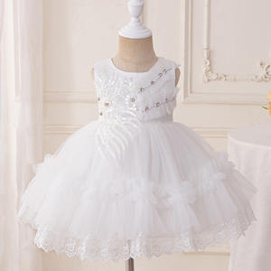 Nouvel été enfants paillettes <span class=keywords><strong>robe</strong></span> de mariée fête porter dentelle fée sans manches filles robes - Product Image 5