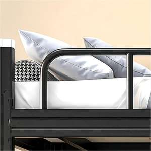 Literas de Metal modernas de fábrica OEM, 2 cajones de almacenamiento, barandillas de seguridad, escaleras, escaleras para dormitorio infantil, uso en dormitorio de Hotel - Product Image 6