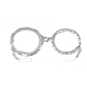 2022 Gelang Jimat Rantai Cinta Baja Tahan Karat Hadiah Perhiasan 2 Buah Gelang Daya Tarik <span class=keywords><strong>Magnet</strong></span> Berbentuk Hati untuk Pasangan - Product Image 6