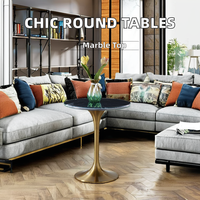 Petite table basse de luxe, cadre en acier inoxydable doré, hauteur réglable, panneau en verre et métal moderne, appartement