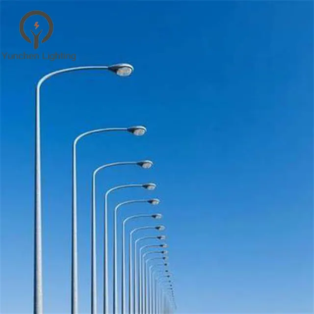 Steel Octagonal Solar Road Traffic LED Powder Coating Street Lighting/Light Pole