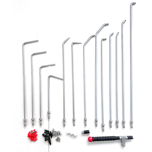 Kit de 13 crochets rapides interchangeables en acier de qualité professionnelle pour réparation de bosses de voiture <span class=keywords><strong>Tesla</strong></span>, tête M8, outil de tôlerie - Product Image 1