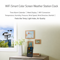 Estación Meteorológica Profesional Wifi RF433 Inalámbrica, Termómetro Interior/Exterior, Higrómetro, Velocidad del Viento, Lluvia, Luz UV, Calidad del Aire