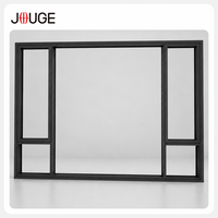 Fenêtre à battant inclinable en aluminium à drainage dissimulé, étanchéité à bande de 44 mm, étanchéité à l'eau Venice 95c pour maison et bureau haut de gamme