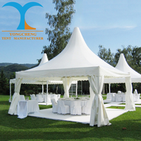 Tente en pagode de table, adaptée à l'hôtel, avec planificateur de mariage, de luxe, à la mode, jaune, vert, rouge, blanc, personnalisation directe depuis l'usine