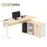 Bureau de travail ergonomique moderne, réglable électriquement, double moteur, design modulaire, montage facile, résistant à l'eau, usage commercial