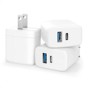 Adaptor pengisi daya Pd Cepat dinding, adaptor pengisi daya Qc3.0 untuk ponsel Android, 12w 20w Usb a Portabel Multi Port Usb a Tipe C <span class=keywords><strong>2</strong></span> in 1 - Product Image 1