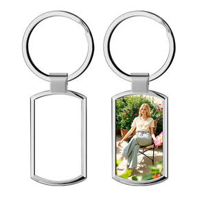 Llavero metálico rectangular sublimable para empresas, 3 colores, imprimible por una cara, llavero de aleación de zinc - Product Image 4