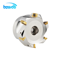 Tête de fraiseuse à plaquettes BAP400R APMT1604, 6 cannelures, hélice 45°, revêtement TiAlN, carbure CNC, OEM/ODM