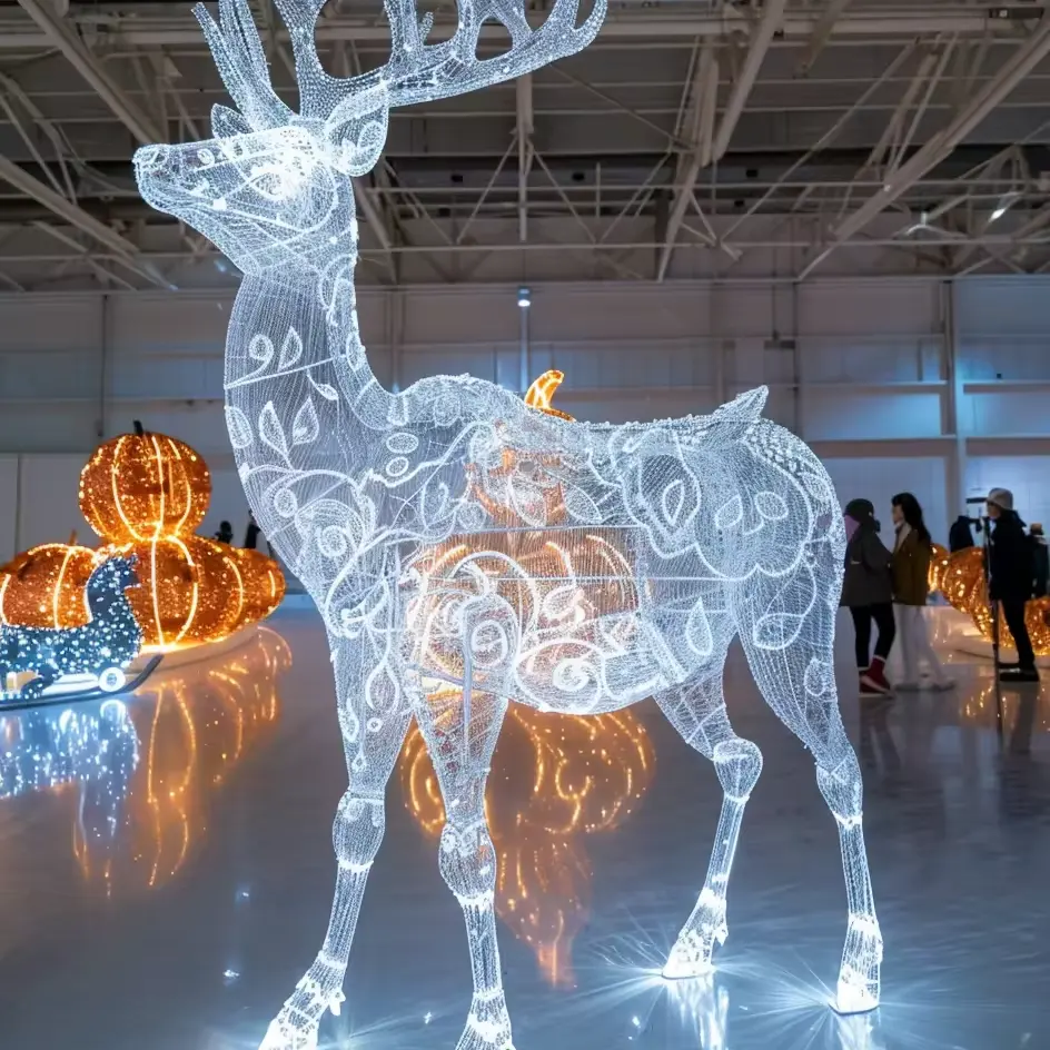 0DM/0EM Manufacturers direct sales outdoor decoration Christmas lighting Sika deer lighting 3D LED pattern
