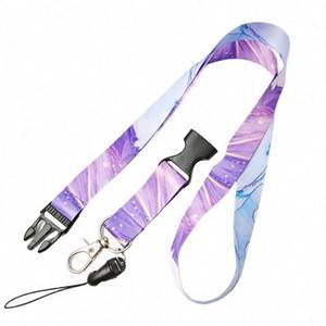 Cordón para el Cuello con Diseño de Cielo Estrellado Sublimado al por Mayor, Cordón Personalizado con Logotipo, Cinta de Satén - Product Image 1