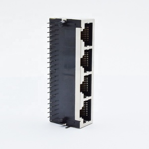 RJ45 56 1*4 Cổng 56 Không Có Ánh Sáng + LED 1X4 Được Bảo Vệ Ổ Cắm Mạng RJ45 - Product Image 4