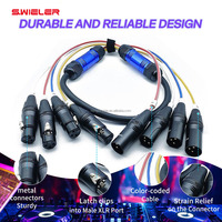 Câble multipaire XLR multicolore 8 canaux, 4/8/16/32 canaux, 20 mètres, câble audio multipaire XLR pour scène