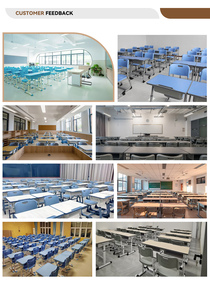 Ensemble de chaises de bureau réglables pour l'école primaire Bureaux et chaises de classe réglables en hauteur pour la salle de classe pré<span class=keywords><strong>scolaire</strong></span> - Product Image 6