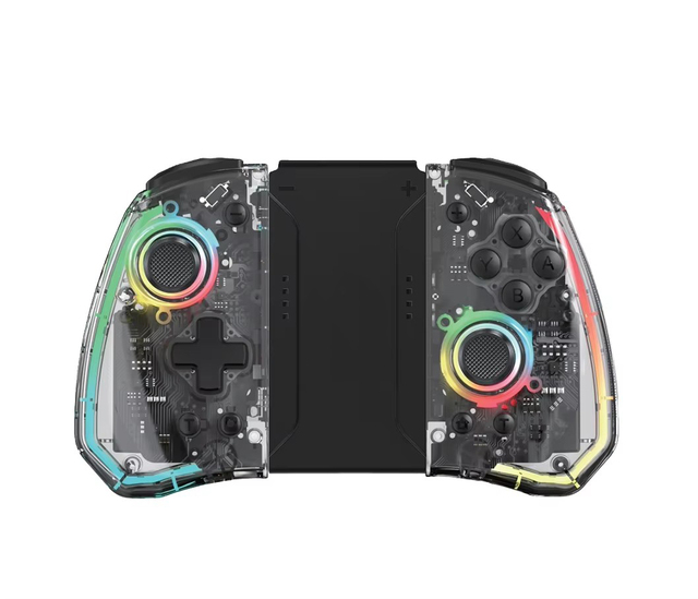NKIWI LinYuvo Transparent Style Rainbow Breathing 8 Color LED Wireless Joypad Compatible Mobile Gaming Controller