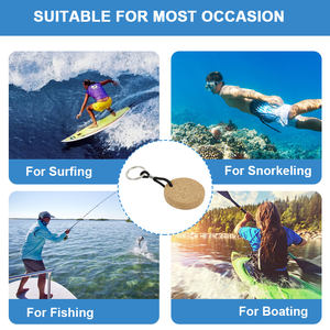 سلسلة مفاتيح عائمة على شكل سمكة شخصية كيرينغ شكل شعار مخصص سلسلة مفاتيح خشبية عائمة من الفلين - Product Image 2