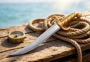 Épée de pirate courbée de couleur or, accessoire de déguisement - Product Image 4
