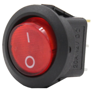 Interruptor Basculante Redondo LED Ámbar <span class=keywords><strong>de</strong></span> 3 Pines, 12V 20A SPST, IP66 Impermeable, ABS+PC Superior para Barco, Camión, 4x4 Todoterreno - Product Image 1