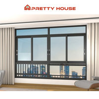 Ventanas correderas de doble vidrio de aluminio insonorizadas con mosquitera