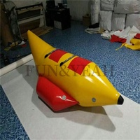 Vente chaude remorquable bateau banane jeux de Sport nautique bateau flottant gonflable 6 personnes bateau banane pour Sports nautiques